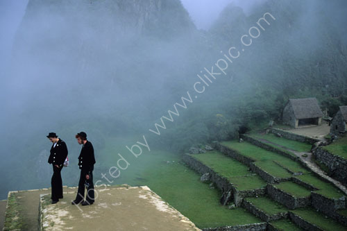 German couple at Machu Picchu